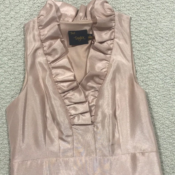 Pink Ruffle Neck Dress, size 2 - Picture 2 of 3